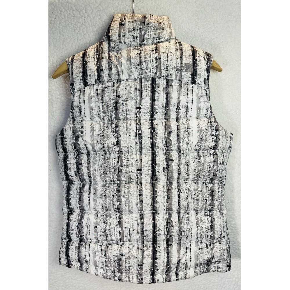 The North Face Down 700 Nuptse 2 White Birch Print Puffer Vest Women's S EUC - Picture 5 of 8